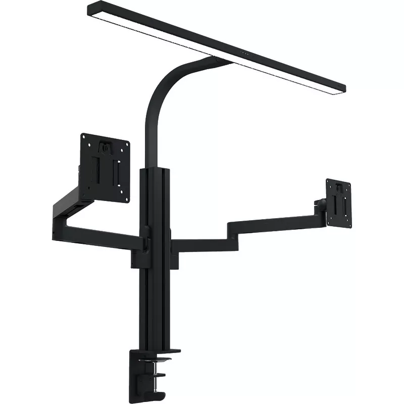 UNILUX LED-Schreibtischleuchte STRATA LUMINO SCREEN, mit Lichttherapie-Funktion & AXIO Doppelarm, schwarz