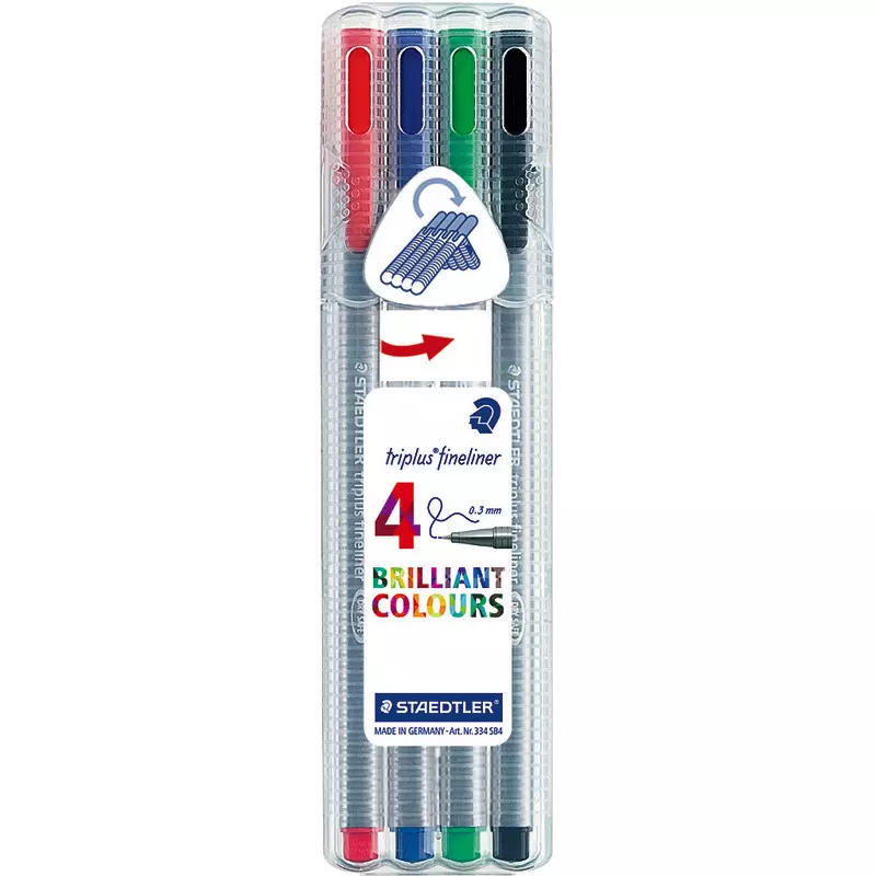 STAEDTLER triplus® fineliner 334 SB4, 4er Box