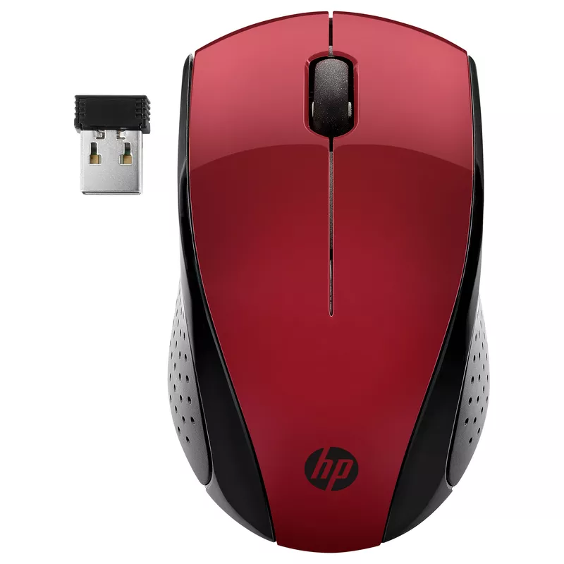 HP 220 Maus kabellos rot. schwarz