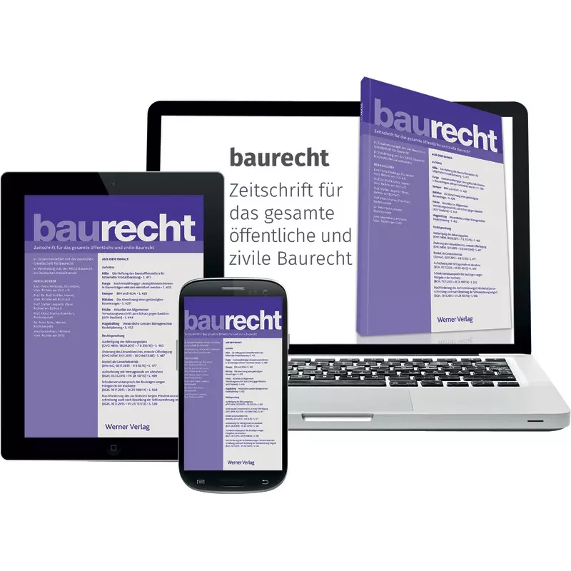 BauR - baurecht - Zeitschrift für das gesamte öffentliche und private Baurecht - Abonnement