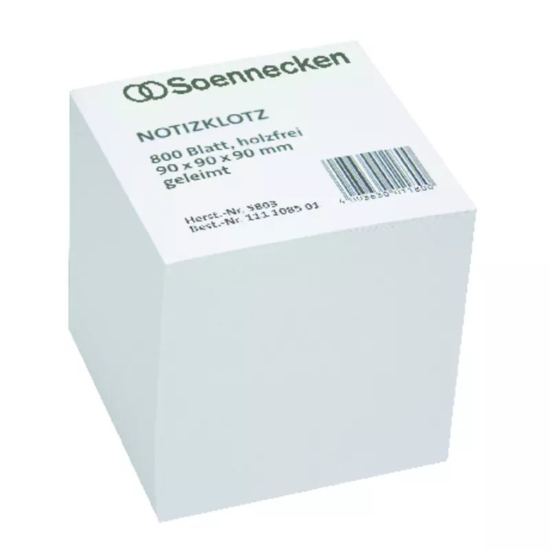 Soennecken Notizklotz 9x9x9cm 800Blatt weiß