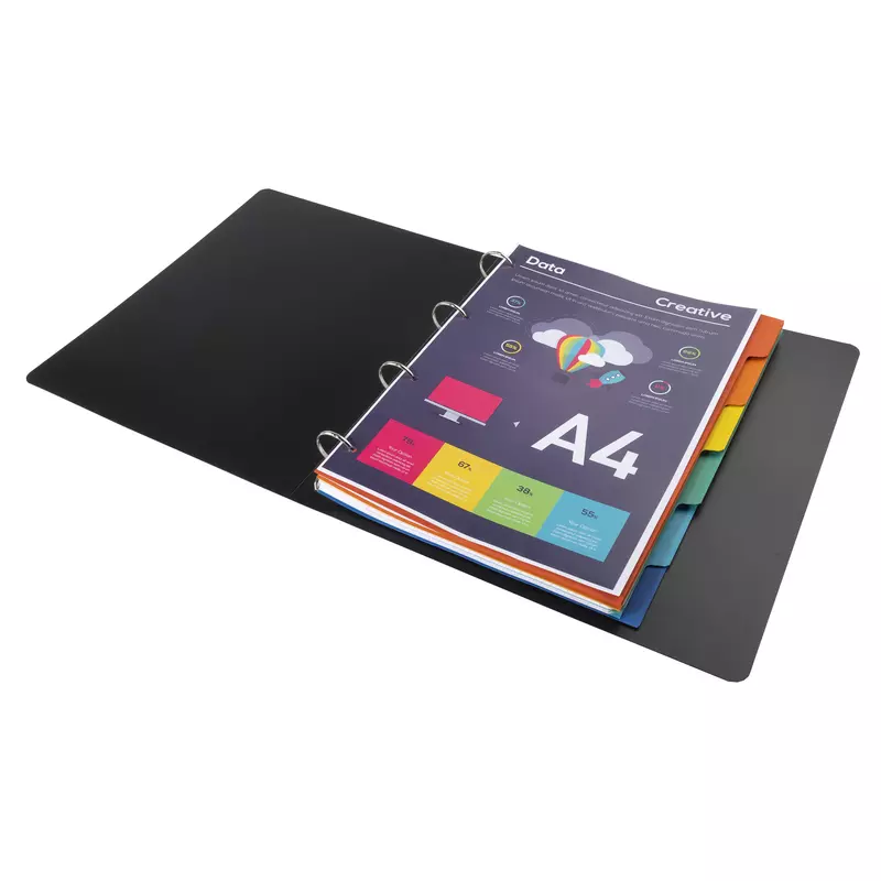 2er-Set mit je 6 Registern aus Recyclingkarton 220g, 6 Taben, für Format DIN A4 - Farben sortiert