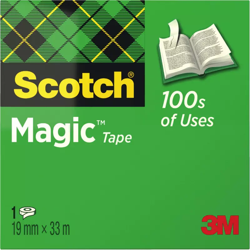 Scotch® Magic™ M810 Unsichtbares Klebeband, 1 Rolle, 19 mm x 33 m