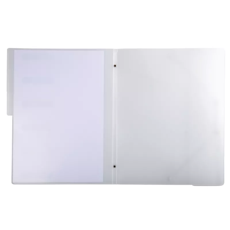 Eckspann-Ordnungsmappe aus Recycling-PP 500µ mit Gummizug und 3 Klappen, 8 Fächer mit Index-Fenstern, für Format DIN A4 - Transparent
