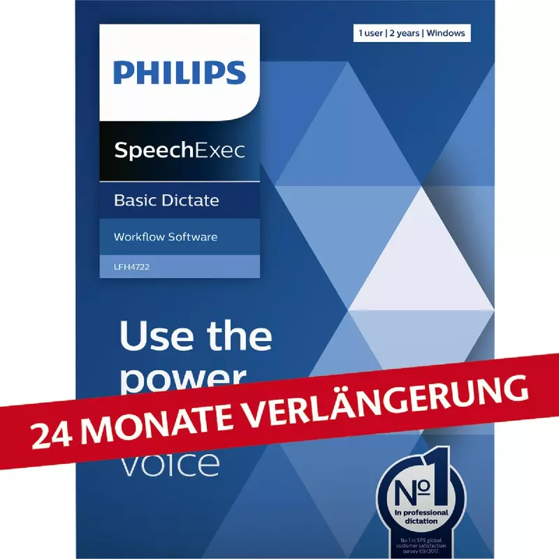 Verlängerung - PHILIPS SpeechExec Dictate LFH 4712 - Lizenz Freischaltung für 2 Jahre