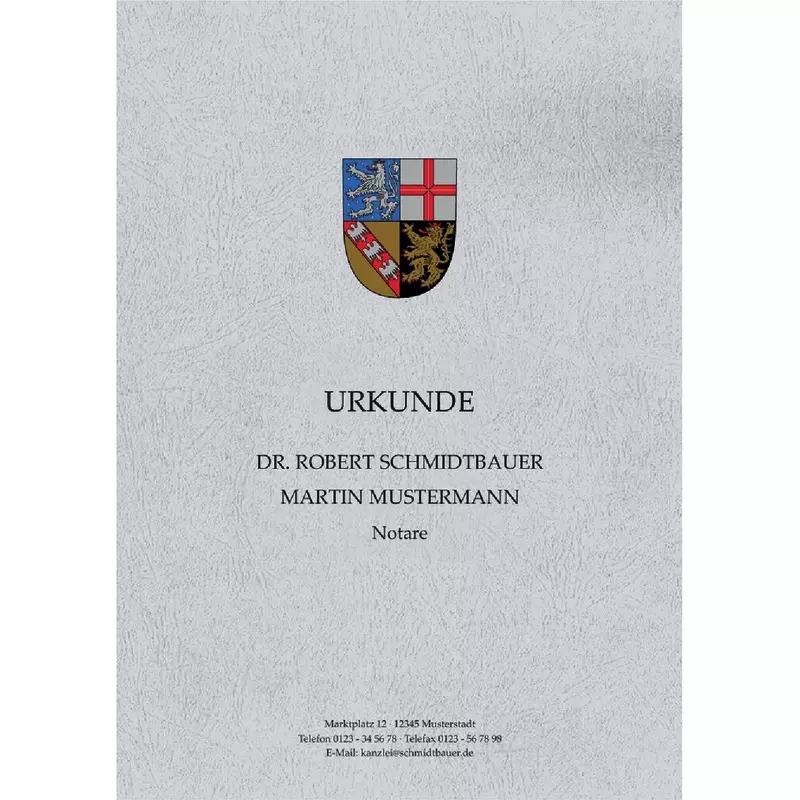 Urkundenumschläge mit farbigem Landeswappen, Saarland, Design 01