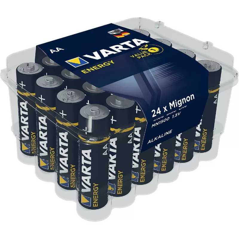 VARTA Batterien Alkaline ENERGY, Mignon LR06 (AA), Packung: 24 Stück