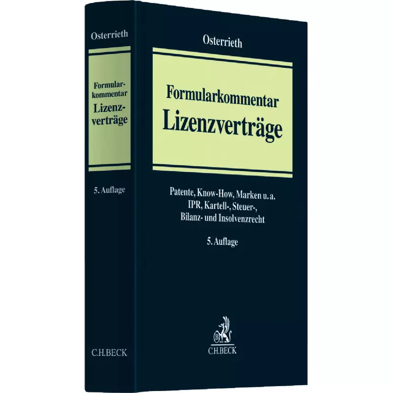 Formularkommentar Lizenzverträge