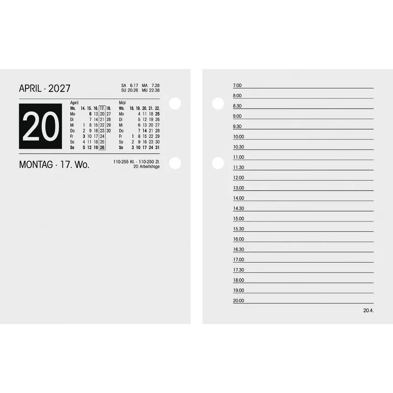 BRUNNEN Umlegekalender 261, 2027