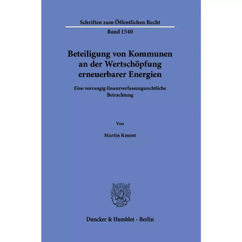 Beteiligung von Kommunen an der Wertschöpfung erneuerbarer Energien