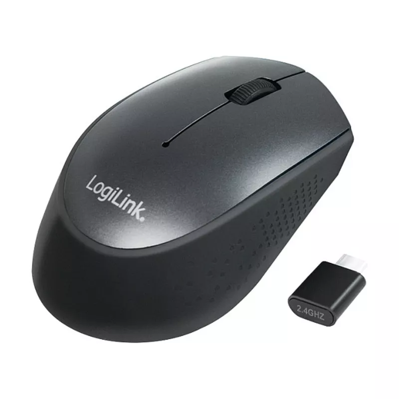 LogiLink Maus - optisch - 3 Tasten - kabellos - 2.4 GHz - kabelloser Empfänger (USB)