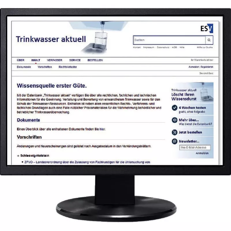 ESV Trinkwasser aktuell online