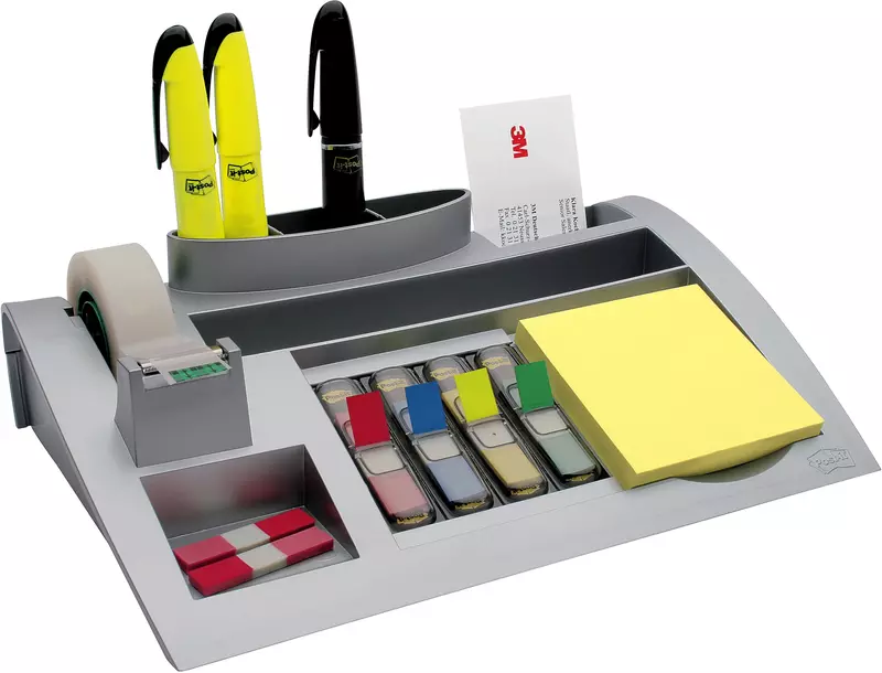 Post-it® Tisch-Organizer mit Post-it® Notes, Index und Scotch® Magic™ Klebeband