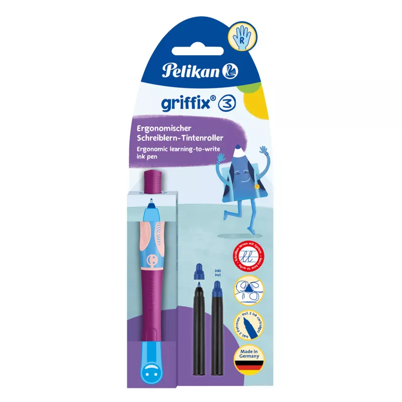 Tintenroller griffix®, Rechtshänder, sweet berry PELIKAN 400195755