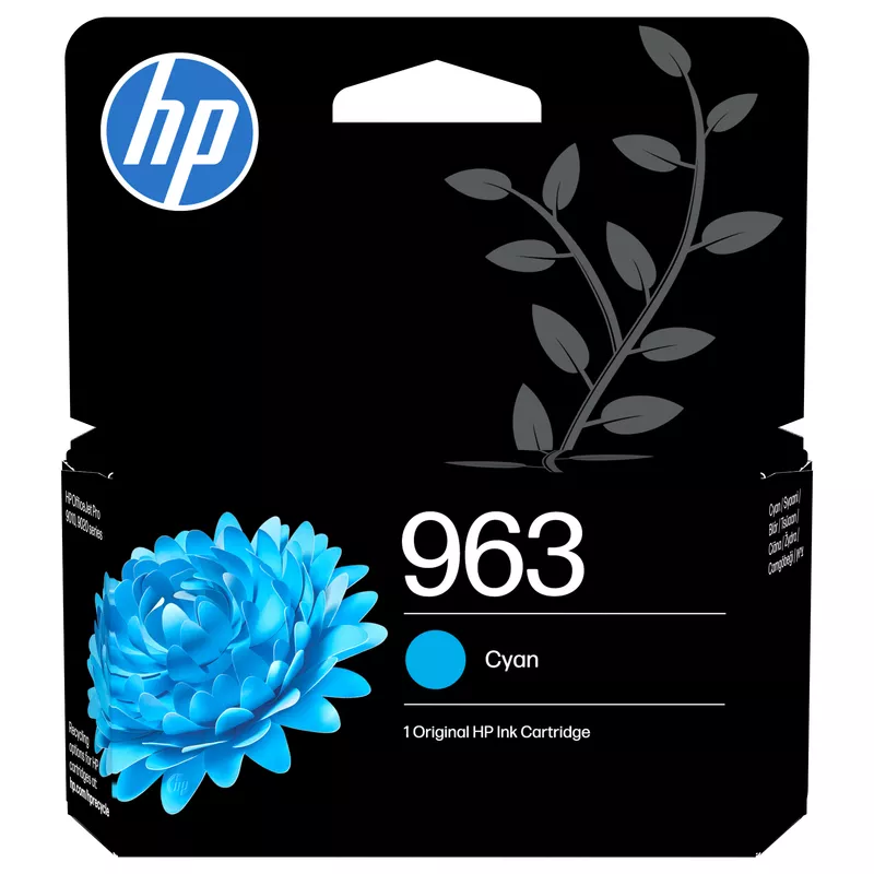 HP 963 Cyan Original Ink Cartridge