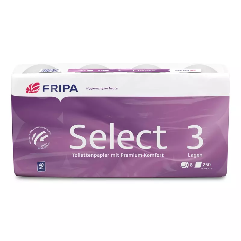 Fripa Toilettenpapier Select 3-lagig ws 8 Rl.