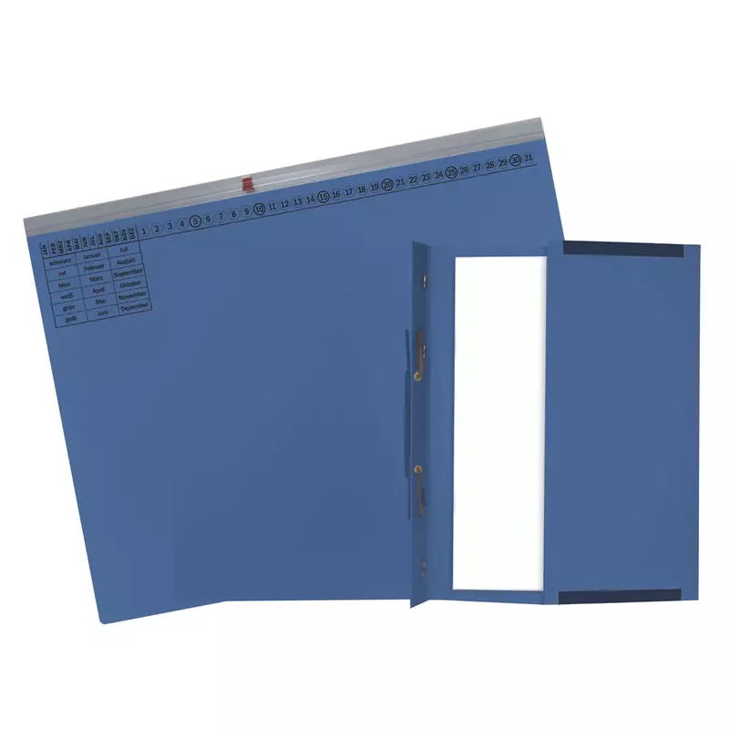 Exacompta, Exaflex Premium, Kanzlei Hängehefter, 1 Abheftvorrichtung, Rechtsheftung, 265x318mm, Packung mit 25 Stück - Blau
