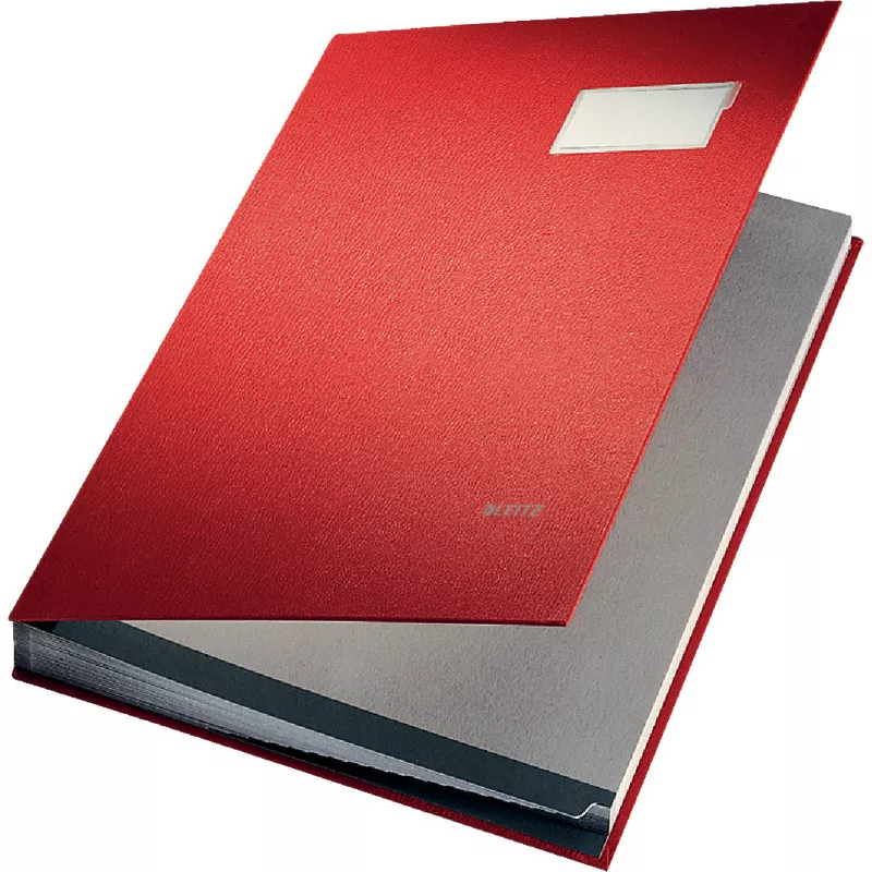 LEITZ Unterschriftenmappe 5700 A4, 20 Fächer, Hartpappe mit Kunststoffbezug