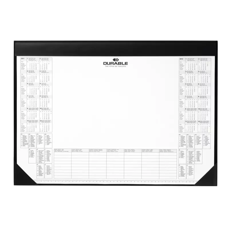 Durable Schreibunterlage 59x42cm PVC+Kalender sw