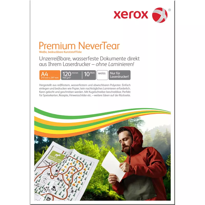 Xerox Synthetikpapier NeverTear A4 120mic ws 10Bl.
