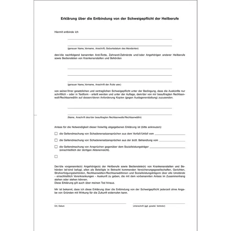 SoldanPlus Schweigepflicht-Entbindung