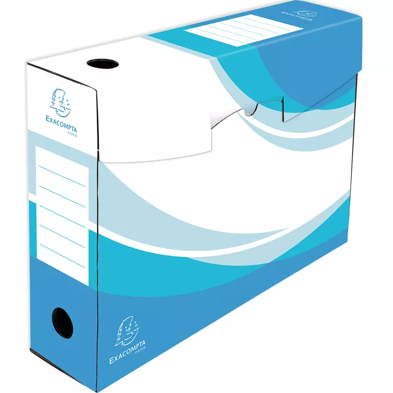 Archivbox 5er-Set, Rückenbreite 80 mm, Wellpappe, 25x35 cm für DIN A4 - Farben sortiert