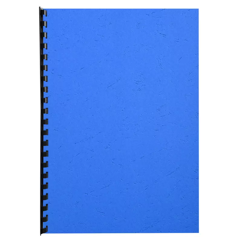 100er Packung Einbanddeckel, Evercover 270g/qm, Lederprägung, für DIN A4 Format - Blau
