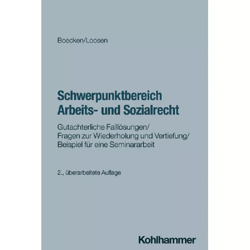 Schwerpunktbereich Arbeits- und Sozialrecht