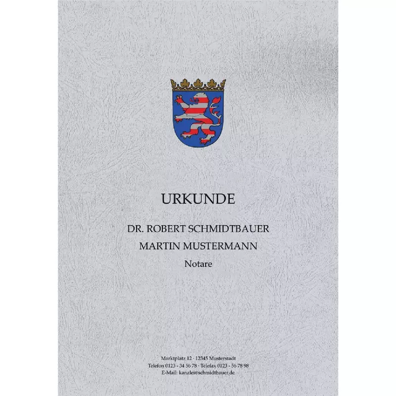 Urkundenumschläge mit farbigem Landeswappen, Hessen, Design 01