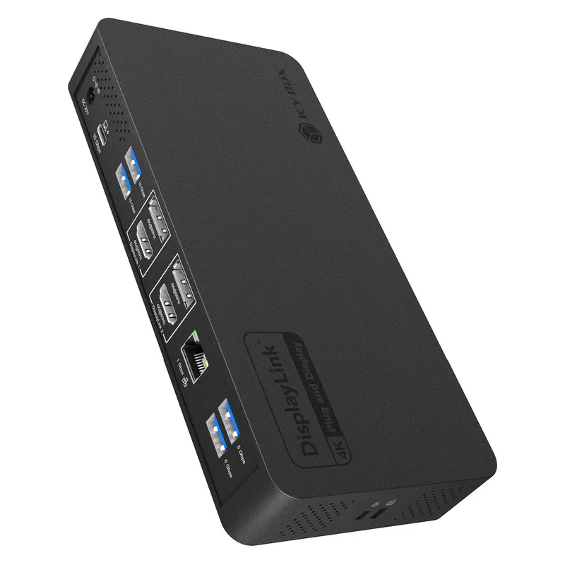11-in-1 Notebook DockingStation, DL6950 Chip, 2x Video (2x DP/HDMI® 4K@60 Hz), 96 W PD zum Host, Gigabit LAN, Host C+A 10 Gbps