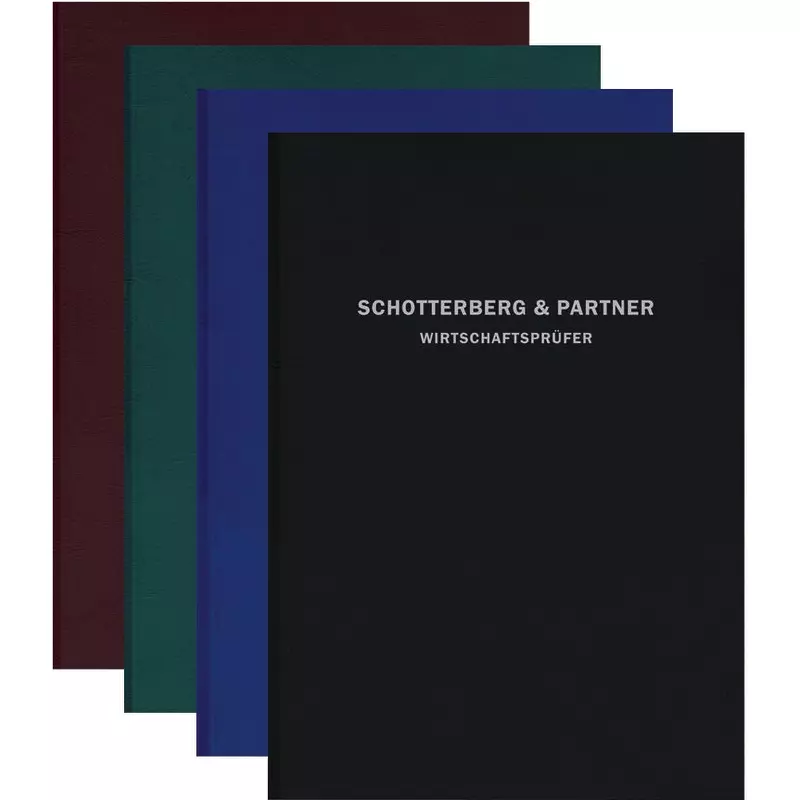 Bilanz-Bindemappe mit Heißfolien-Prägung