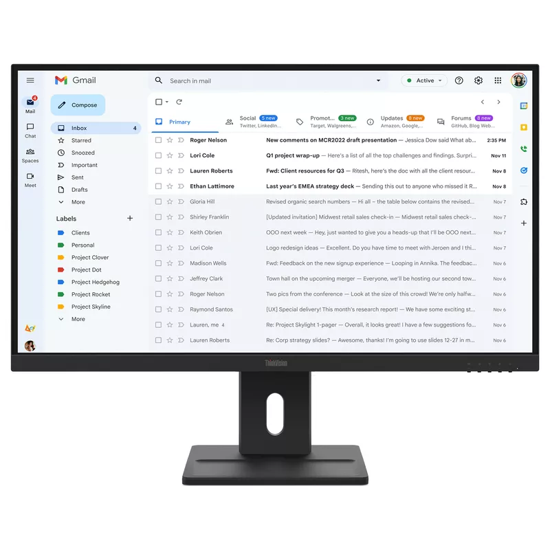 68,6cm/27 (1920x1080) Lenovo ThinkVision E27-40 16:9 FHD IPS 4ms 100Hz VGA HDMI DisplayPort VESA Speaker Black