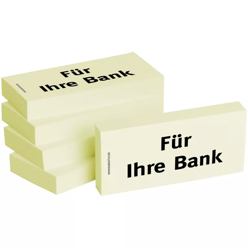 Haftnotiz Für Ihre Bank, 5 Stück, gelb BIZSTIX 1301010106