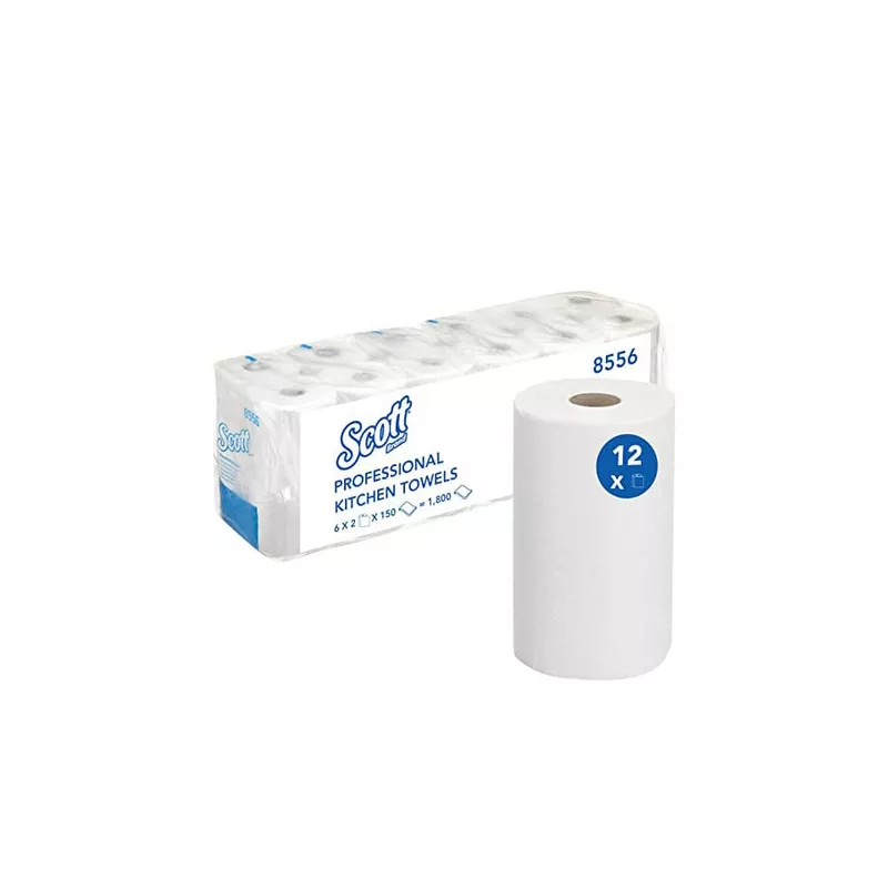 Küchenrolle Comfort, 2-lagig, 12 Rollen, weiß SCOTT 8556