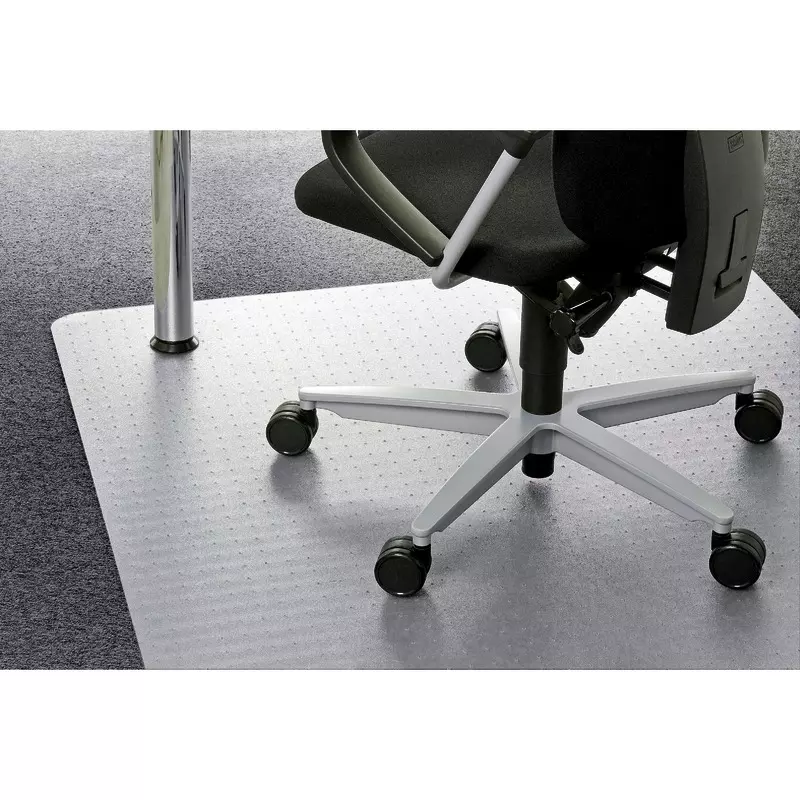 Doppelpack: 2 clear style' Bodenschutzmatten aus Polycarbonat, für kurzflorige Teppichböden, transparent, 1.200 x 1.500 mm