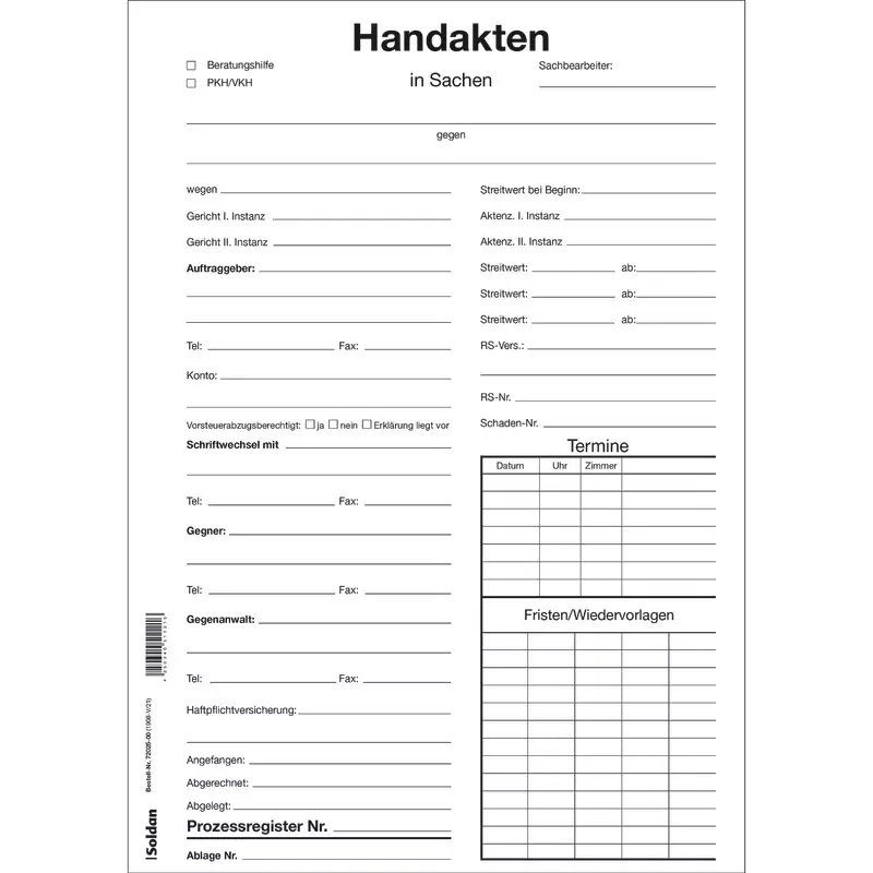 Soldanplus Handakte, weiß