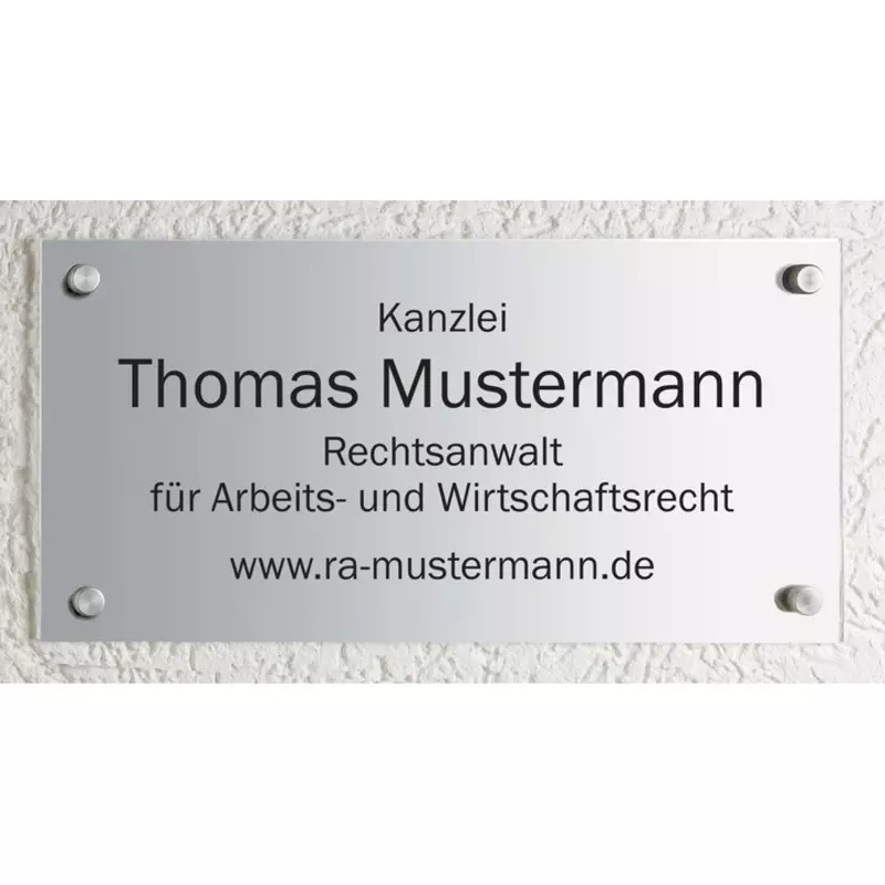 Schild CLASSIC, Aluminium, 400 x 200 mm, individuell bedruckt. Design 03