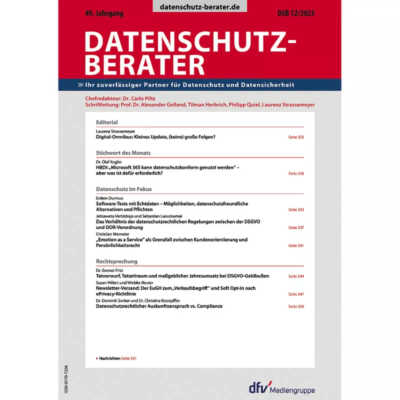 Datenschutz-Berater - Abonnement