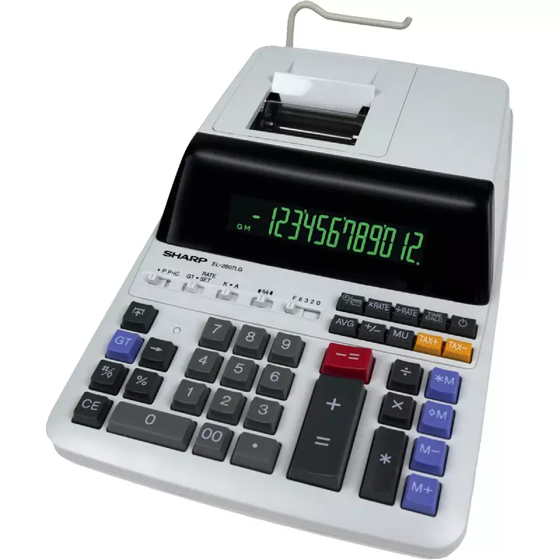 Sharp EL-2607 LG, druckender Tischrechner, zwei farbig