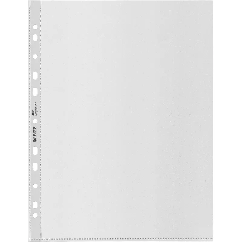LEITZ Prospekthüllen Recycle 40210, DIN A4 Maxi, oben offen, 25 Stück