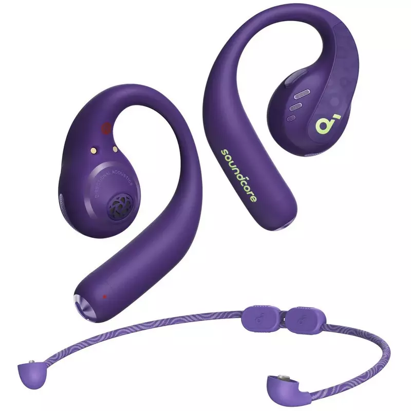 ANKER Soundcore AeroFit Pro purple Bluetooth Open-Ear Sport Kopfhrer LDAC Spatial Audio IP55 14 Stunden Wiedergabezeit