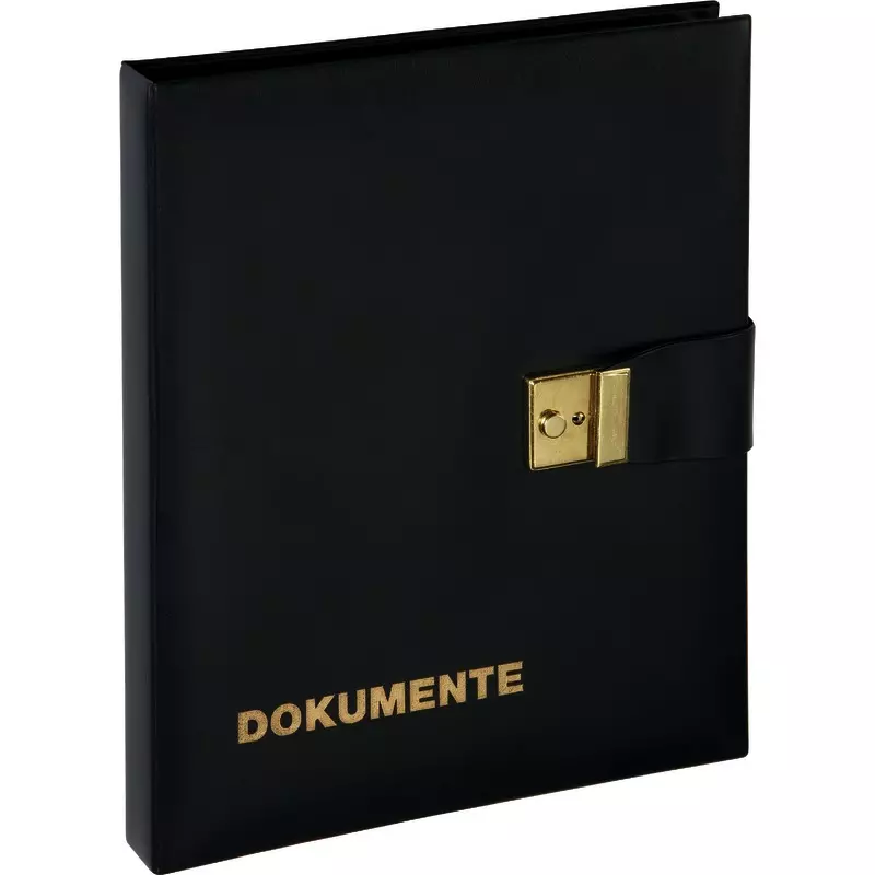 PAGNA Dokumentenmappe DIN A4 mit 4-Ring-Mechanik und Schloß