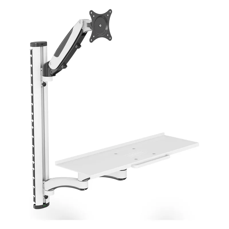 Digitus Arbeitsplatz (Monitor, Tastatur, Maus) Wandmontage, Befestigung/Montage (wei/schwarz)