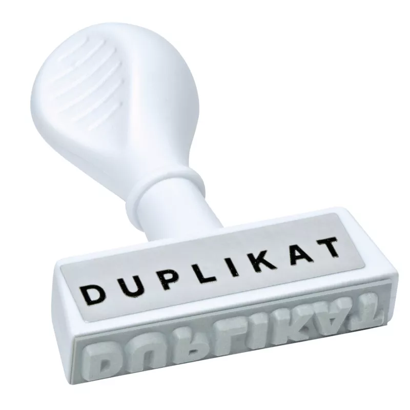 Stempel Text ''Duplikat'', 45x6mm WEDO 193 14