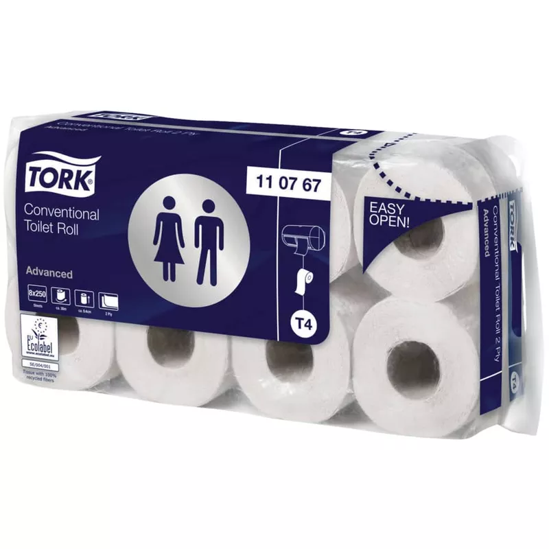 Toilettenpapier Advanced weiß 2-lagig 64 Rollen à 250 Blatt   Sys. T4 TORK 110767