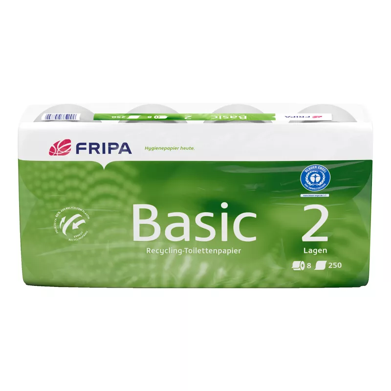 Fripa Toilettenpapier Basic 2-lagig 250Bl. ws 8 Rl.