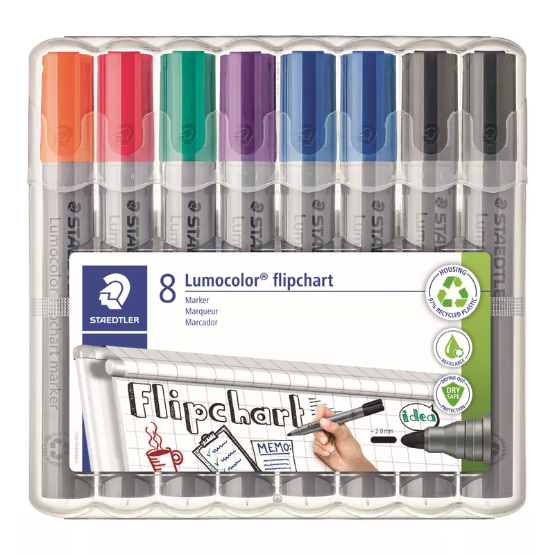 Staedtler Boardmarker Lumocolor sort 8St