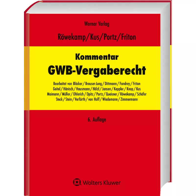 Kommentar zum GWB-Vergaberecht