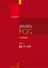 FGG - Gesetz über die Angelegenheiten der freiwilligen Gerichtbarkeit - Band 3