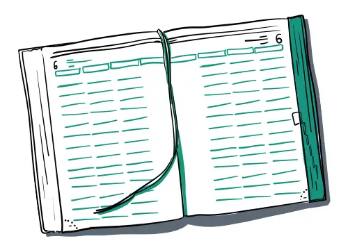 Herkömmlicher Fristenkalender